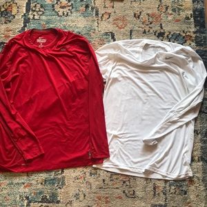 Bundle: Two Nike long sleeve dri fit shirts